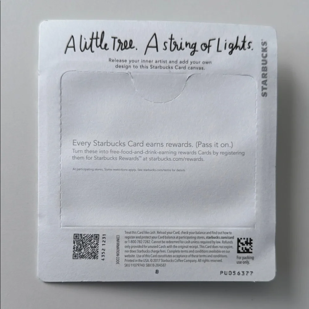 Starbucks DIY Card Kit with Black Sharpie